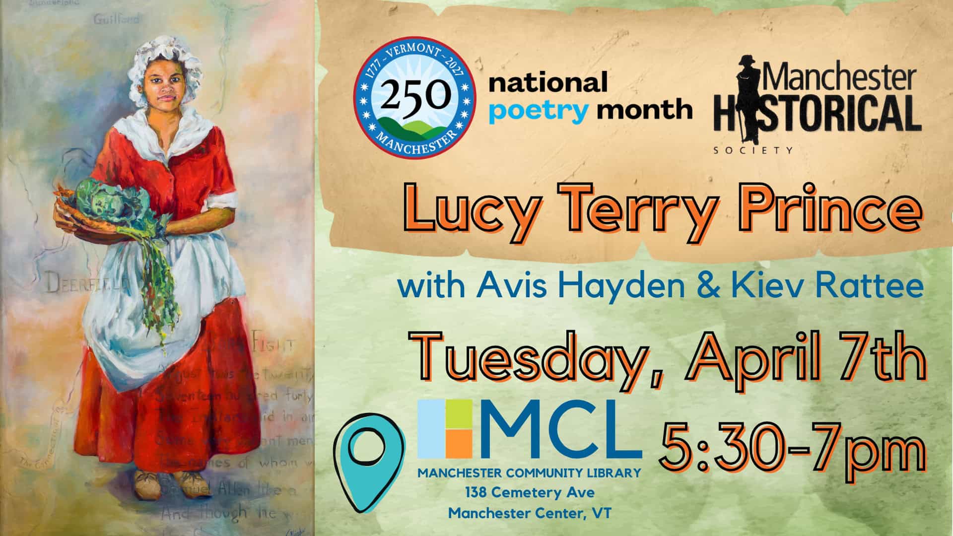 You are currently viewing VT 250 / National Poetry Month: Lucy Terry Prince