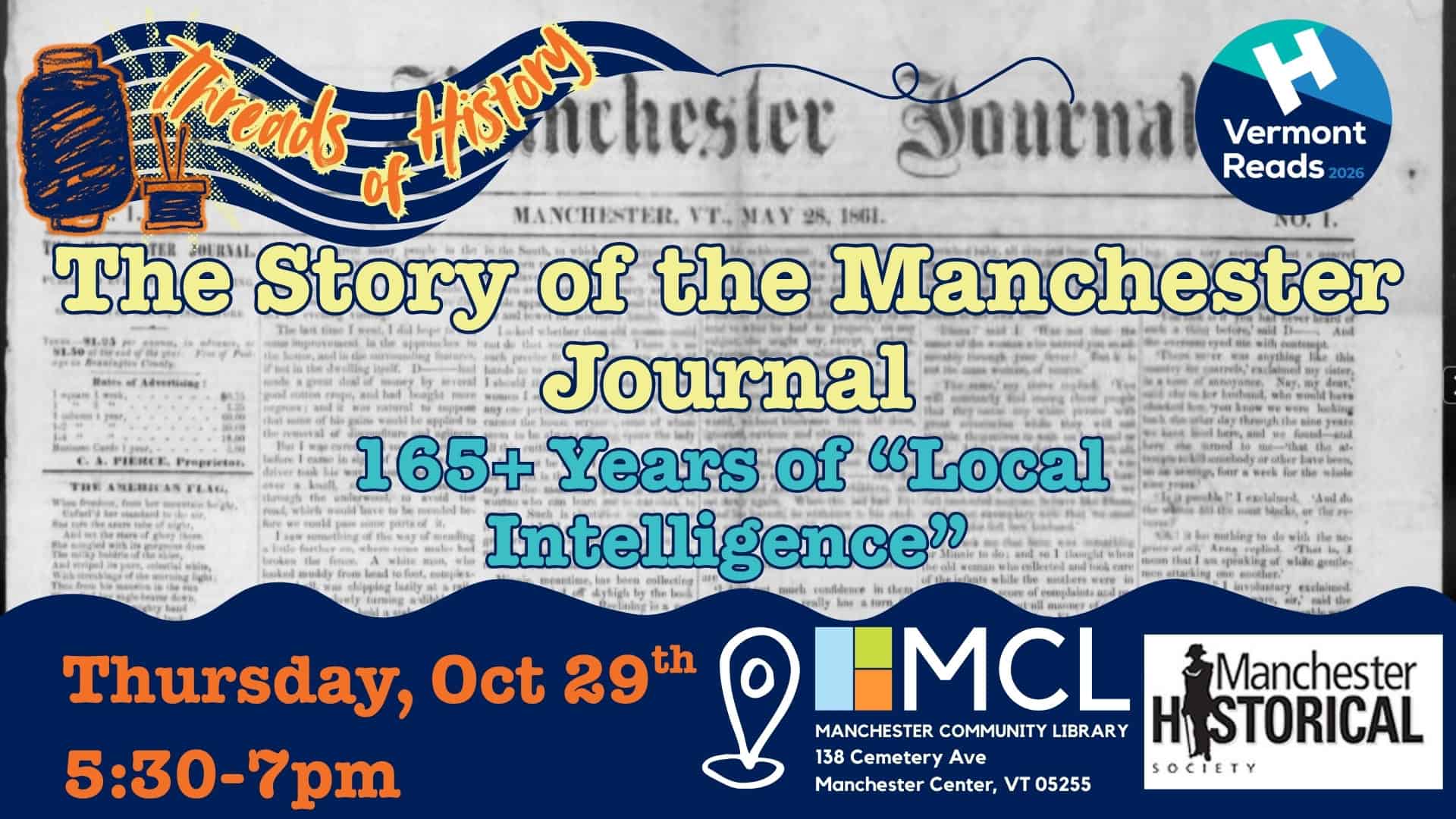 You are currently viewing Threads of History: The Story of the Manchester Journal – 165+ Years of “Local Intelligence”