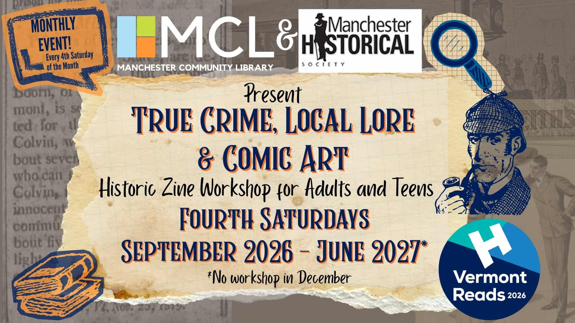 You are currently viewing True Crime, Local Lore & Comic Art: Historic Zine Workshop